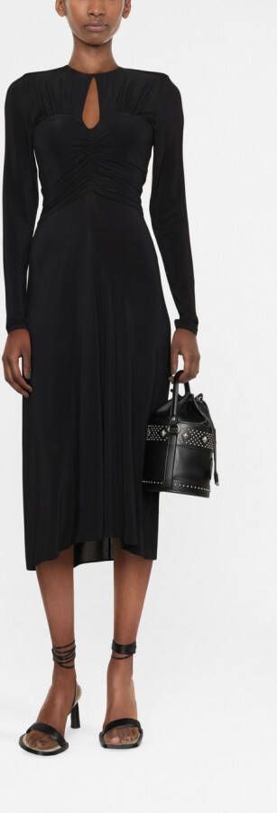 ISABEL MARANT Midi-jurk met lange mouwen Zwart