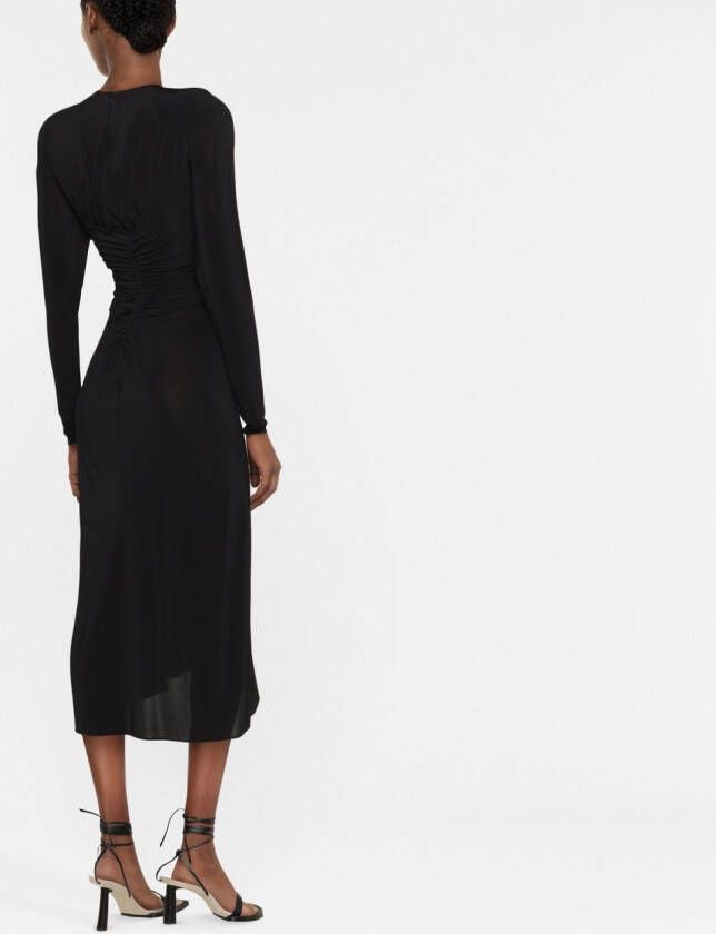 ISABEL MARANT Midi-jurk met lange mouwen Zwart