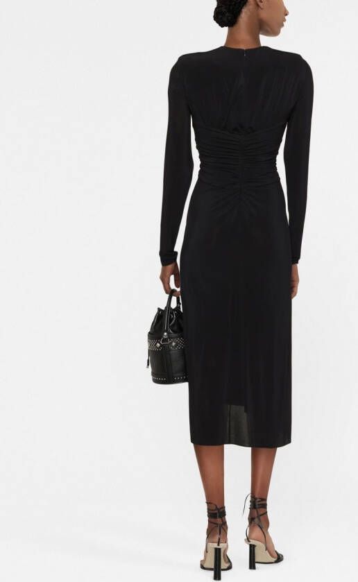 ISABEL MARANT Midi-jurk met lange mouwen Zwart