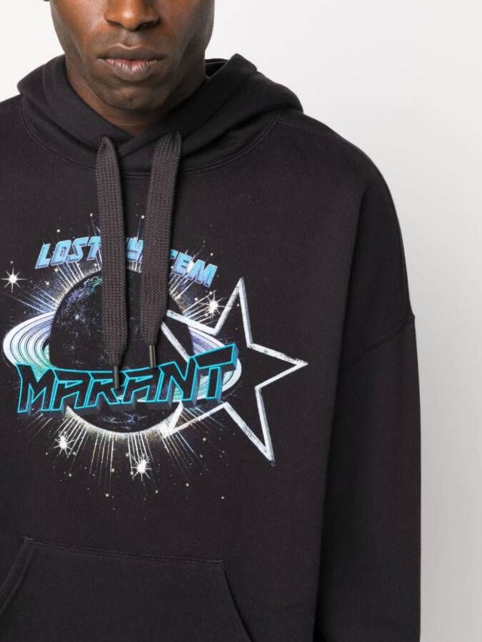 MARANT Hoodie met logoprint Zwart