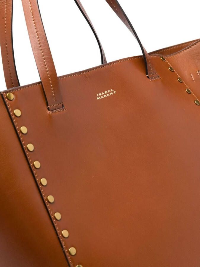 ISABEL MARANT Oskan shopper met studs Bruin