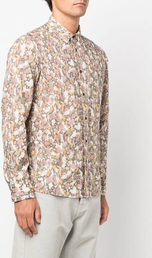MARANT Overhemd met bloemenprint Beige
