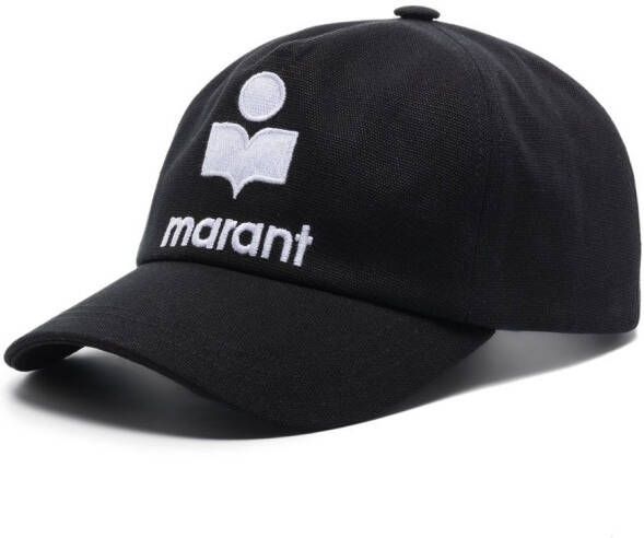 ISABEL MARANT Pet met geborduurd logo Zwart