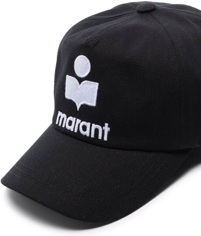 ISABEL MARANT Pet met geborduurd logo Zwart