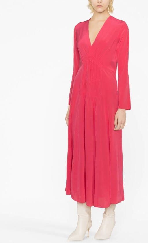 ISABEL MARANT Midi-jurk met ruches Roze