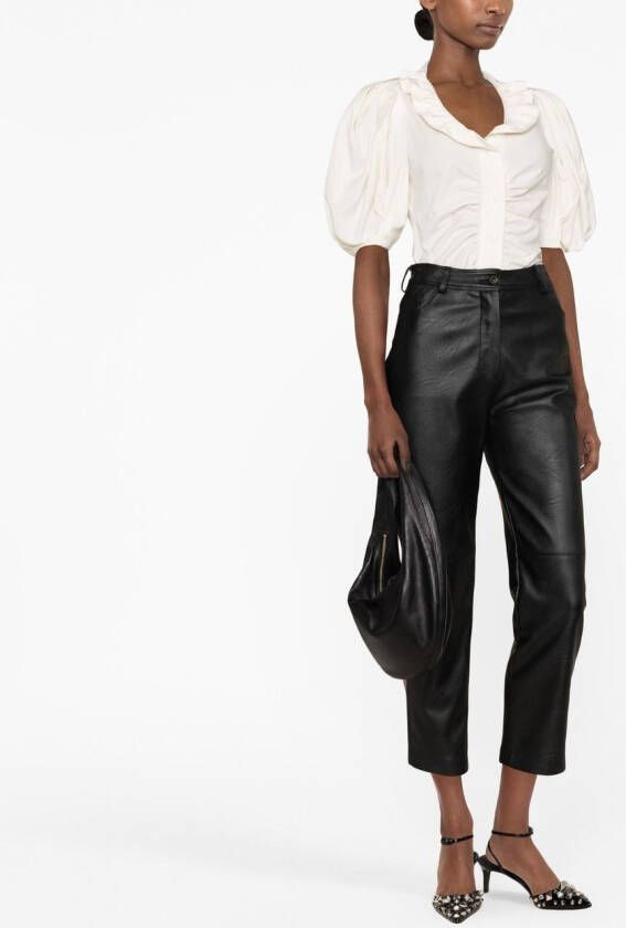 ISABEL MARANT Catalia blouse met pofmouwen Beige