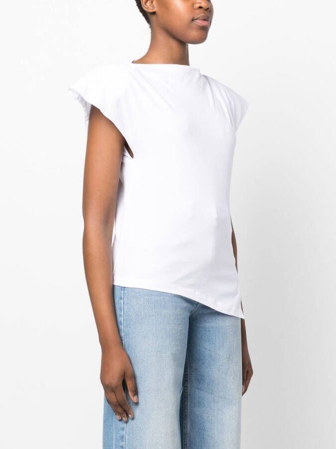 ISABEL MARANT Asymmetrisch T-shirt Wit