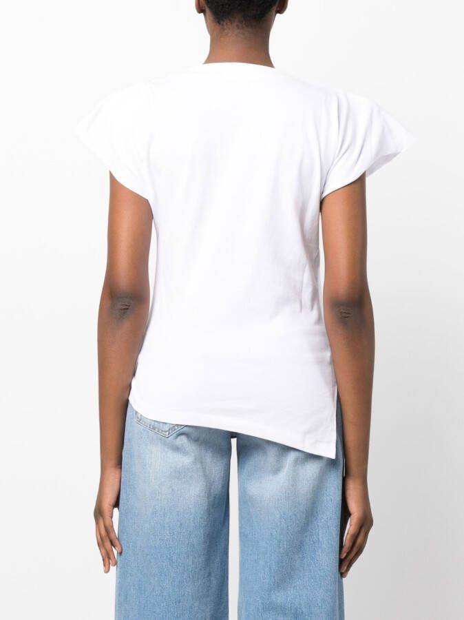 ISABEL MARANT Asymmetrisch T-shirt Wit