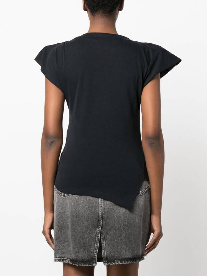 ISABEL MARANT Asymmetrisch T-shirt Zwart