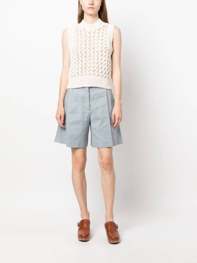 ISABEL MARANT Faye semi-doorzichtige top Beige