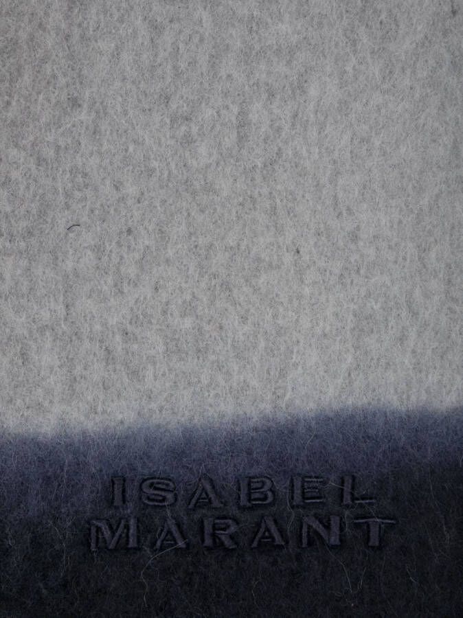ISABEL MARANT Sjaal met geborduurd logo Grijs