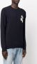 MARANT Evans logo-intarsia trui Blauw - Thumbnail 3