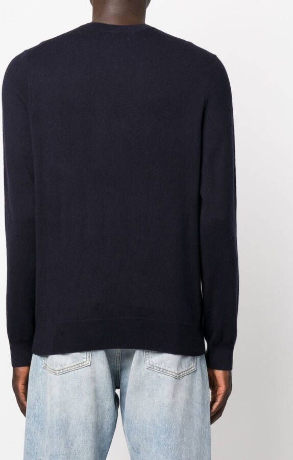 MARANT Evans logo-intarsia trui Blauw