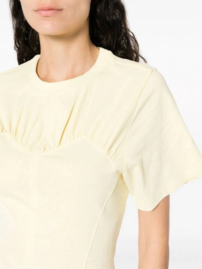 ISABEL MARANT T-shirt met gesmockt detail Geel