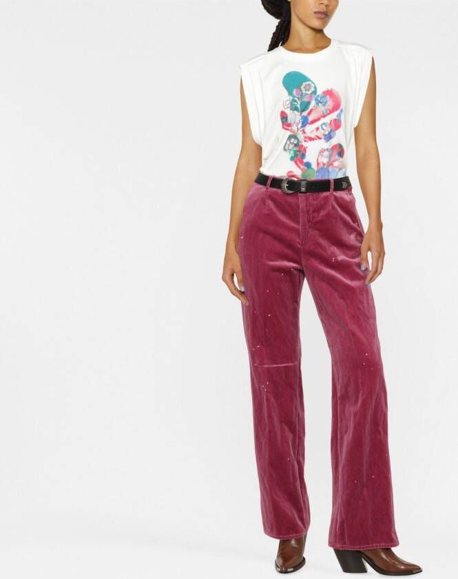 ISABEL MARANT T-shirt met grafische print Wit