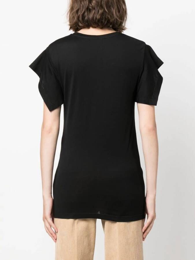 ISABEL MARANT T-shirt met split in de mouwen Zwart