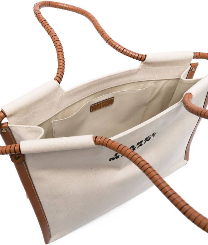 ISABEL MARANT Katoenen shopper Beige