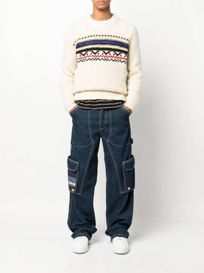 MARANT Trui met jacquard Wit