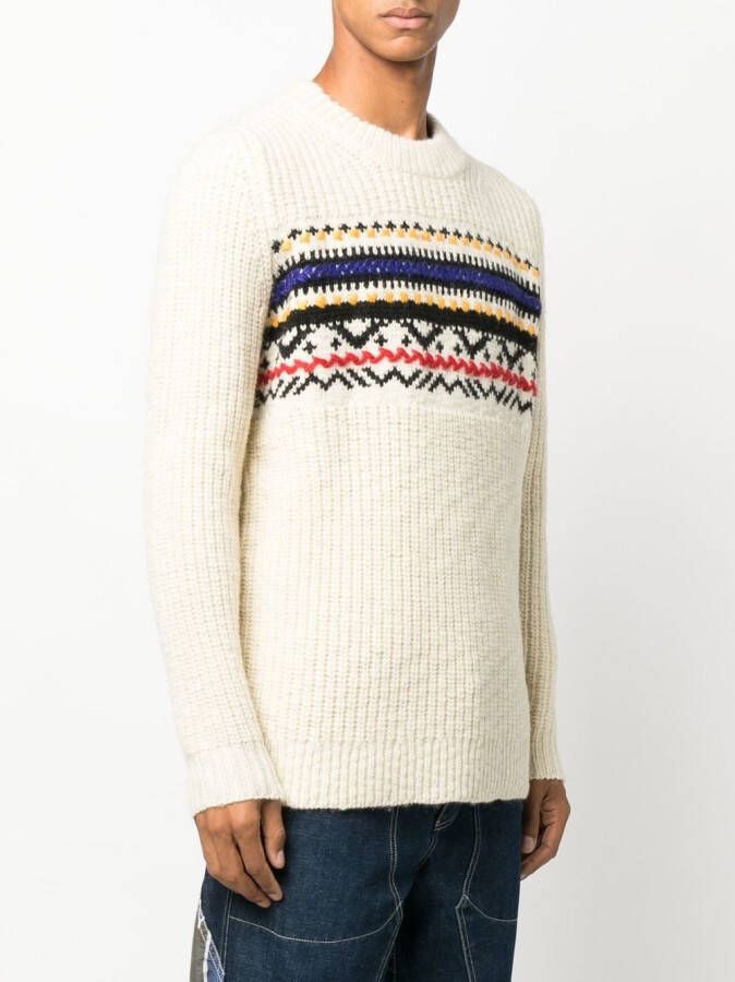 MARANT Trui met jacquard Wit