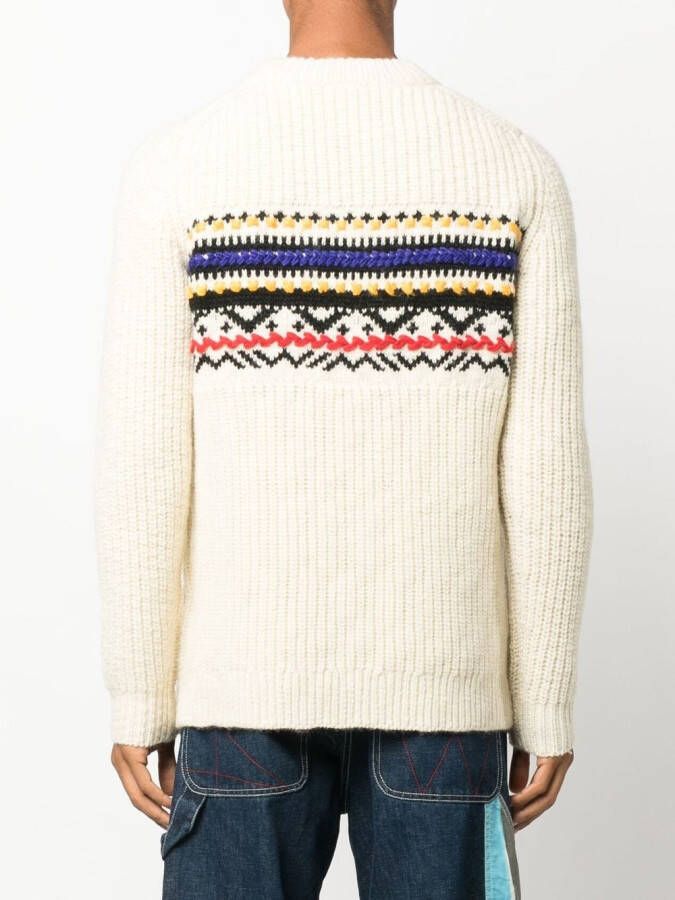 MARANT Trui met jacquard Wit