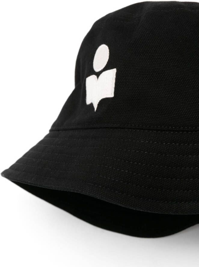 ISABEL MARANT Vissershoed met geborduurd logo Zwart