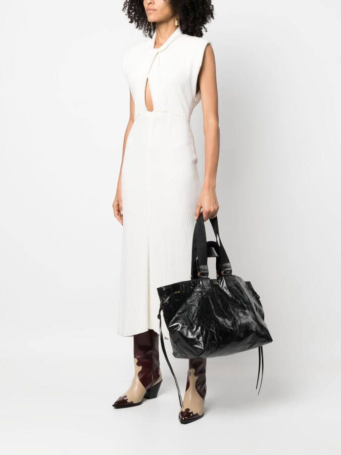 ISABEL MARANT Wardy shopper met gekreukte afwerking Zwart