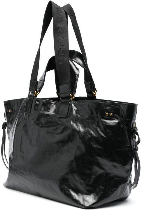 ISABEL MARANT Wardy shopper met gekreukte afwerking Zwart
