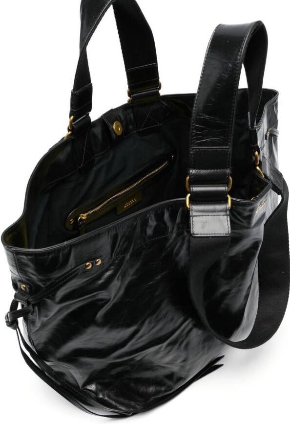 ISABEL MARANT Wardy shopper met gekreukte afwerking Zwart