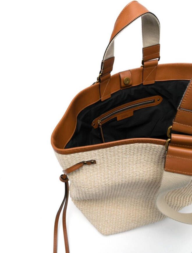 ISABEL MARANT Wardy shopper met geweven design Beige