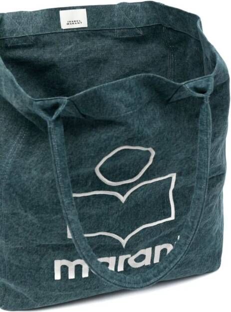 ISABEL MARANT Yenki shopper met geborduurd logo Blauw