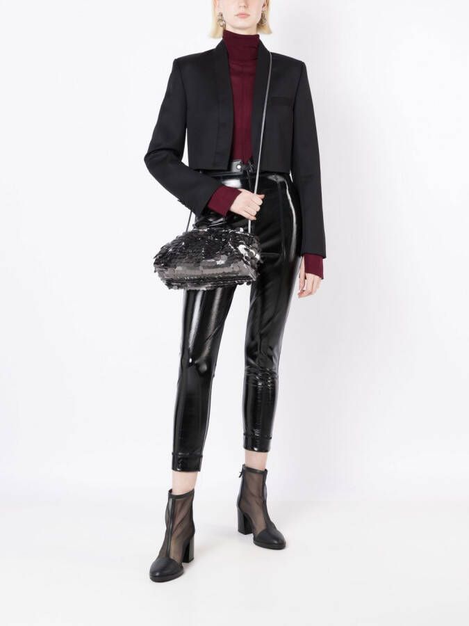 Isla Clutch met pailletten Zwart