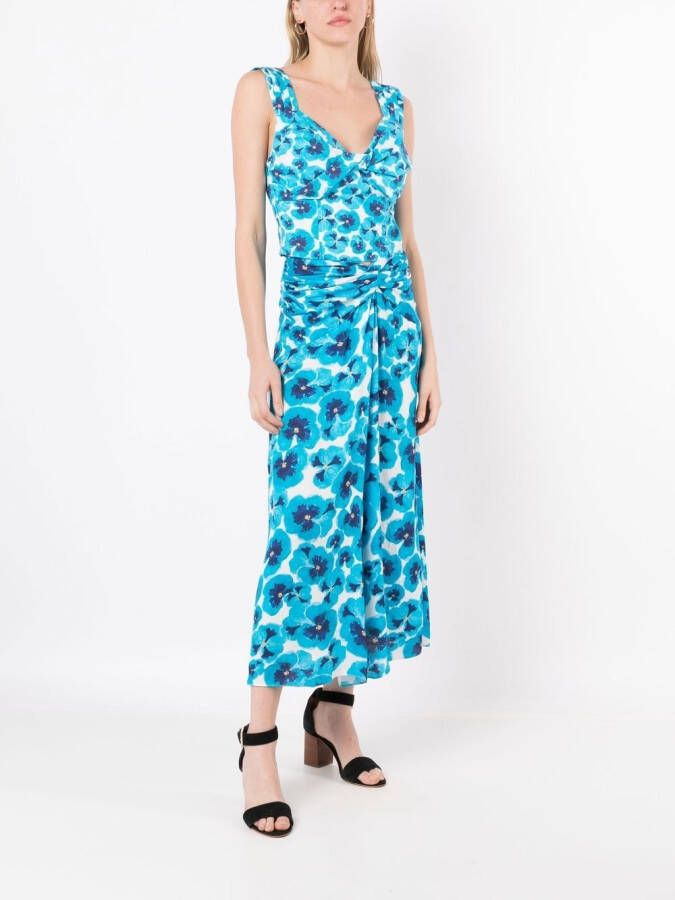 Isolda Gedraaide rok Blauw