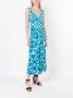 Isolda Gedraaide rok Blauw - Thumbnail 2
