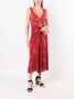 Isolda Gedraaide rok Rood - Thumbnail 2