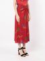 Isolda Gedraaide rok Rood - Thumbnail 3