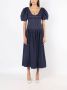 Isolda Geplooide jurk Blauw - Thumbnail 2