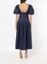Isolda Geplooide jurk Blauw - Thumbnail 4
