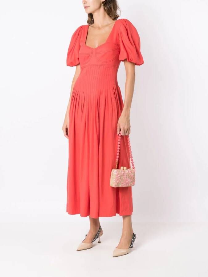 Isolda Geplooide jurk Roze
