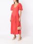 Isolda Geplooide jurk Roze - Thumbnail 2