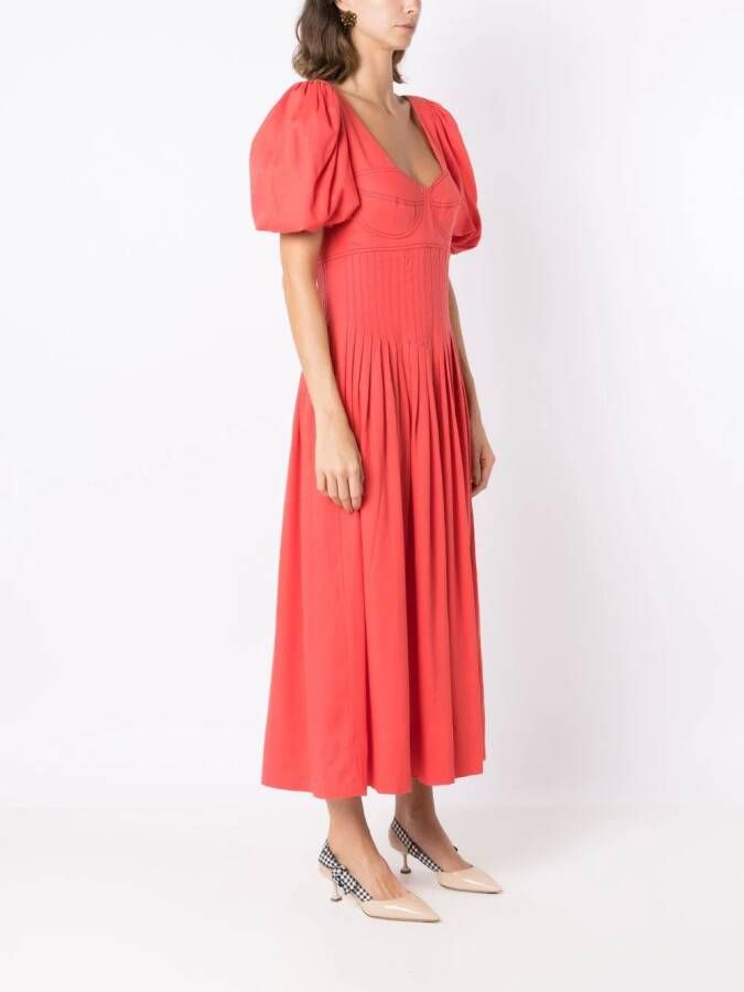 Isolda Geplooide jurk Roze