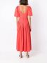 Isolda Geplooide jurk Roze - Thumbnail 4