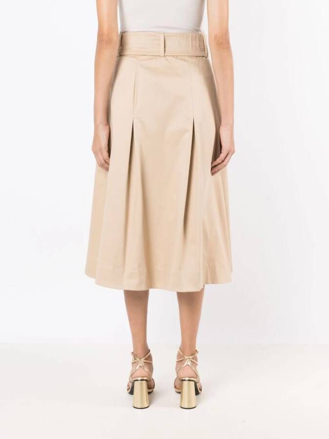 Isolda Virginia midi utility skirt Beige