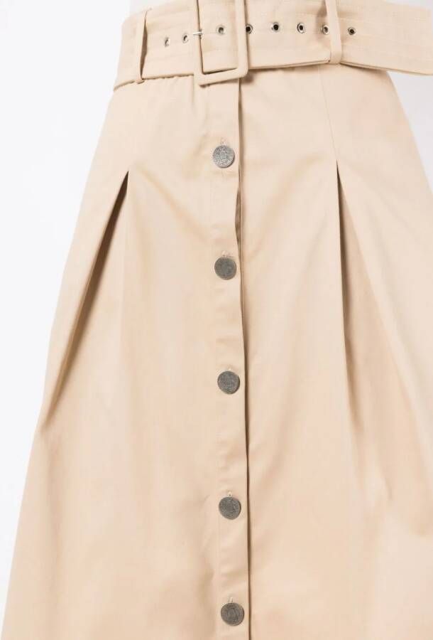 Isolda Virginia midi utility skirt Beige