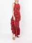 Isolda Zijden jurk Rood - Thumbnail 2