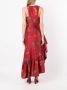 Isolda Zijden jurk Rood - Thumbnail 4