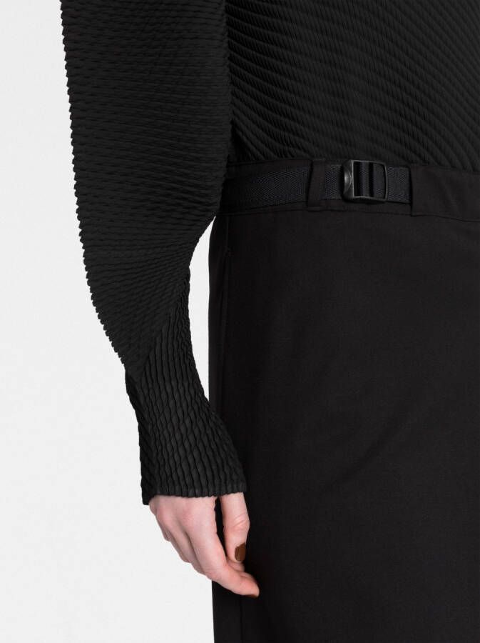 Issey Miyake Sweater van gerecycled polyester Zwart