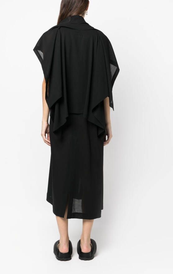 Issey Miyake Asymmetrische jurk Zwart