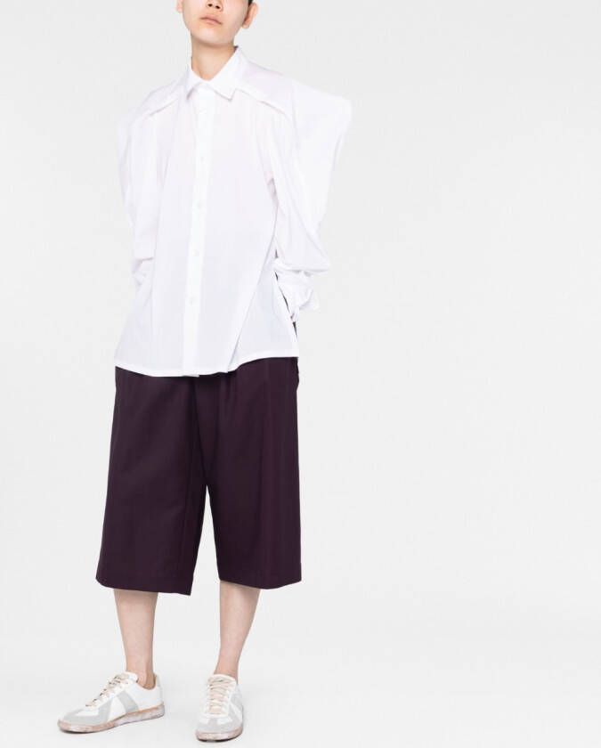 Issey Miyake Blouse met knoopsluiting Wit