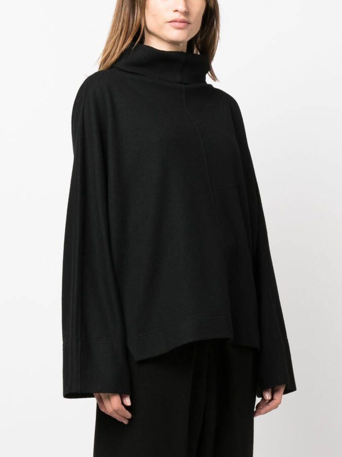 Issey Miyake Top met wijde mouwen Zwart