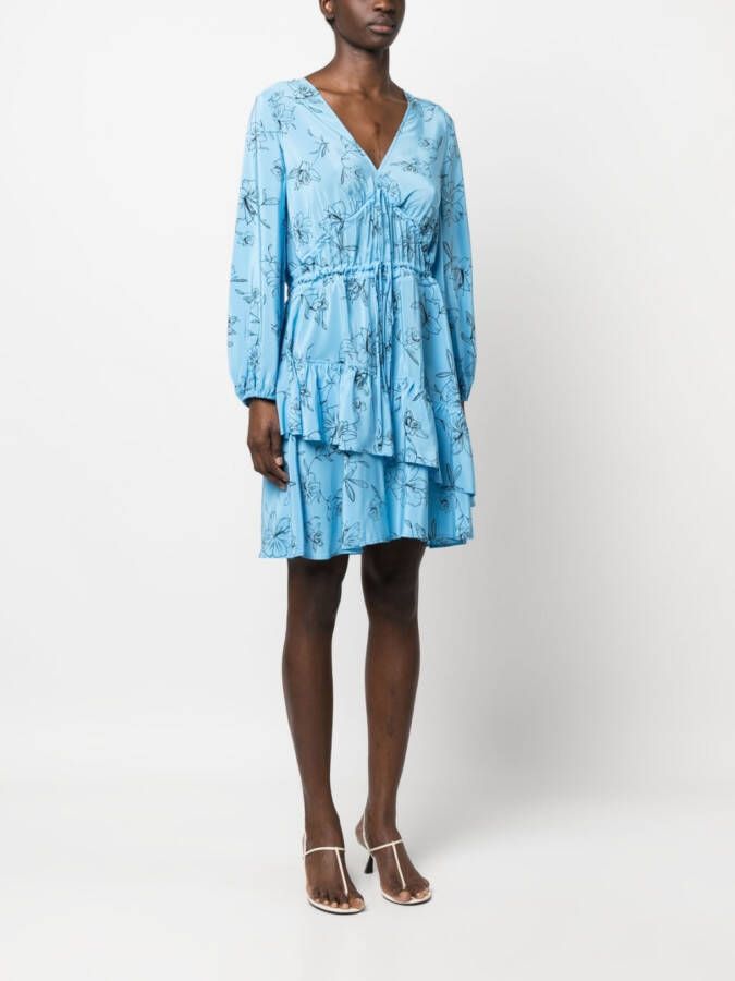 IVY OAK Jurk met bloemenprint Blauw